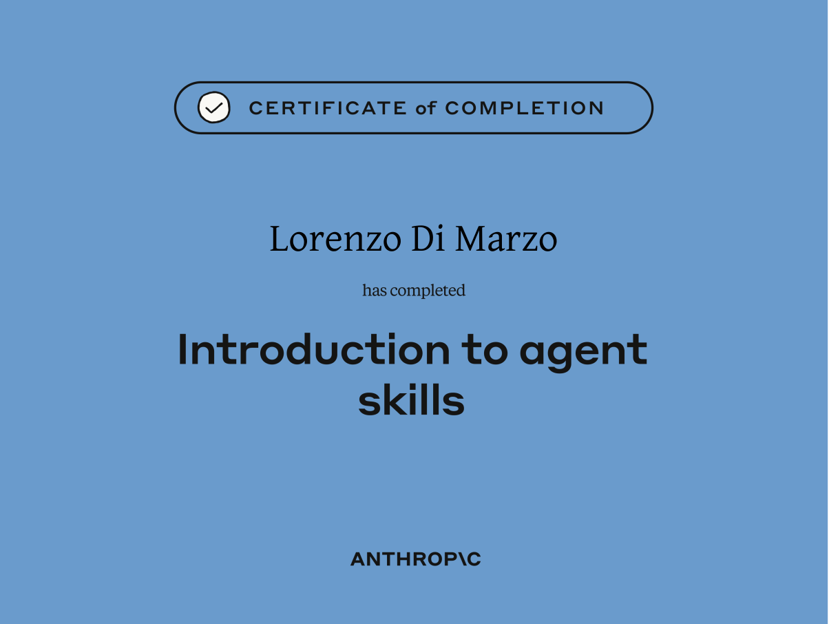 Anthropic Agent Skills Badge